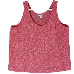 Women's Summer Tank Top Salmon Color Plus Size XXL by: Time and Tru